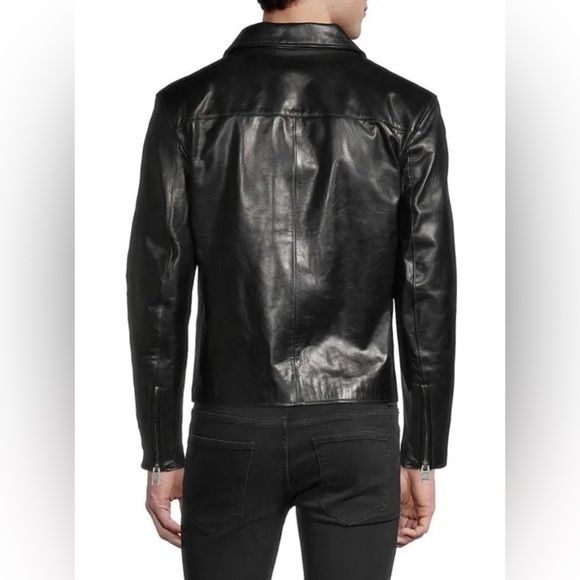 BLK DNM Studded Leather Jacket Black Mens Size M Medium - Picture 8 of 16